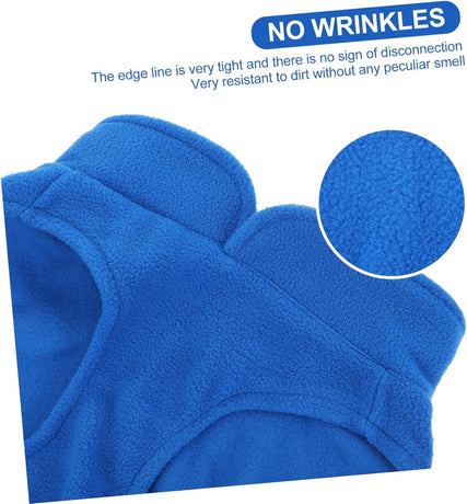 Dog Coat - Fleece Vest - Dog Sweater - Warm Winter Coat - Pull-On Fleece Coat - Leash with Ring - Perfect for Small and Medium Dogs - Blue - Size XL