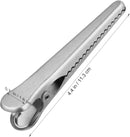 Set of 12 stainless steel bag closure clips - Reusable closure clips for bags, food, coffee, bread - Freshness clip for packaging - Bag closure - Closure clip - Food bag - Airtight closure clip