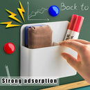 Pen holder - Magnetic pen holder - Marker holder - Marker holder for school - Whiteboard - Magnetic - Marker storage - Pencil organizer for pencil case - Set of 2 - White