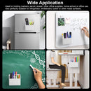 Pen holder - Magnetic pen holder - Marker holder - Marker holder for school - Whiteboard - Magnetic - Marker storage - Pencil organizer for pencil case - Set of 2 - White