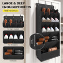 Hanging Shoe Organizer - Shoe Storage - 15 Large Compartments - Met Haken - Over-the-Door Organizer - Space-Saving Shoe Organizer - For Shoes, Home Accessories - Black