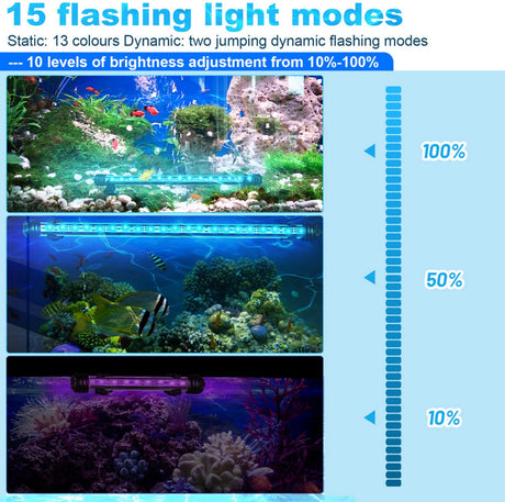 RGB Aquarium Light with Controller - Length 48.5 cm - 5.4 Watt - Aquarium Lamp - Aquarium Lamp - Aquarium Lamp - Dimmable