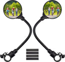 2-Piece Convex Bicycle Mirrors - Universal HD Handlebar Mirrors with 360-Degree Rotation and Wider Field of View for Bicycles and Electric Bikes