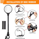 2-Piece Convex Bicycle Mirrors - Universal HD Handlebar Mirrors with 360-Degree Rotation and Wider Field of View for Bicycles and Electric Bikes