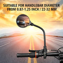 2-Piece Convex Bicycle Mirrors - Universal HD Handlebar Mirrors with 360-Degree Rotation and Wider Field of View for Bicycles and Electric Bikes