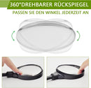 2-Piece Convex Bicycle Mirrors - Universal HD Handlebar Mirrors with 360-Degree Rotation and Wider Field of View for Bicycles and Electric Bikes