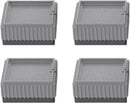 4x Square Furniture Risers - Stackable Table Legs for Washing Machines - Gray