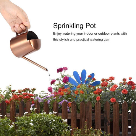 Small 300ml stainless steel watering can with long spout - ideal for flowers and household use
