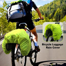 Bicycle cover - 126 x 66 cm - Rain cover for bicycle panniers - Glow clear - Rear bag cover - Waterproof bicycle basket cover for bicycles - Mountain bikes