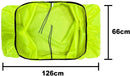 Bicycle cover - 126 x 66 cm - Rain cover for bicycle panniers - Glow clear - Rear bag cover - Waterproof bicycle basket cover for bicycles - Mountain bikes
