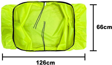 Bicycle cover - 126 x 66 cm - Rain cover for bicycle panniers - Glow clear - Rear bag cover - Waterproof bicycle basket cover for bicycles - Mountain bikes