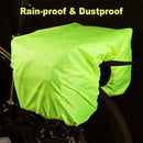 Bicycle cover - 126 x 66 cm - Rain cover for bicycle panniers - Glow clear - Rear bag cover - Waterproof bicycle basket cover for bicycles - Mountain bikes