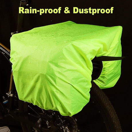 Bicycle cover - 126 x 66 cm - Rain cover for bicycle panniers - Glow clear - Rear bag cover - Waterproof bicycle basket cover for bicycles - Mountain bikes