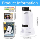Microscope - Children's Microscope - Portable Pocket Microscope - Mini 60X-180X - Kids Exploration Kit - for Students, Science and Play