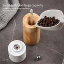 Salt and Pepper Mill — Wooden Pepper Mill — Premium Salt and Spice Mill — Wooden Salt Mill with Adjustable Ceramic Core — Manual, Refillable Salt and Pepper Mill for Spices/Sea Salt/Chili/Pepper (Black)