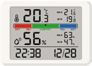 Wekker - Weather Station - Digital Hygrometer - Room Thermometer - Temperature and Humidity Meter - Baby's Room - Children's Room - Office - Kitchen - Wall Mounted in Garage - Desk Alarm Clock - Christmas Gift - White