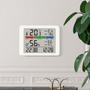 Wekker - Weather Station - Digital Hygrometer - Room Thermometer - Temperature and Humidity Meter - Baby's Room - Children's Room - Office - Kitchen - Wall Mounted in Garage - Desk Alarm Clock - Christmas Gift - White