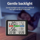 Wekker - Weather Station - Digital Hygrometer - Room Thermometer - Temperature and Humidity Meter - Baby's Room - Children's Room - Office - Kitchen - Wall Mounted in Garage - Desk Alarm Clock - Christmas Gift - White