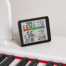 Wekker - Weather Station - Digital Hygrometer - Room Thermometer - Temperature and Humidity Meter - Baby's Room - Children's Room - Office - Kitchen - Wall Mounted in Garage - Desk Alarm Clock - Christmas Gift - White