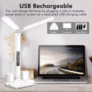 LED Desk Lamp - Table Lamp - Daylight Lamp - Dimmable - USB Rechargeable Touch Desk Lamp - Reading Lamp with Eye Protection in 3 Colors - 3-in-1 LCD Screen
