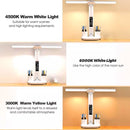 LED Desk Lamp - Table Lamp - Daylight Lamp - Dimmable - USB Rechargeable Touch Desk Lamp - Reading Lamp with Eye Protection in 3 Colors - 3-in-1 LCD Screen