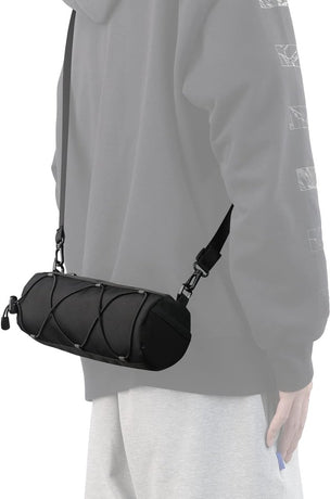 Bicycle handlebar bag - mountain bike bag for road bikes - black commuter shoulder bag
