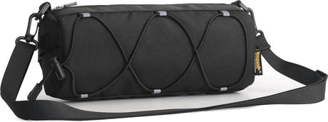 Bicycle handlebar bag - mountain bike bag for road bikes - black commuter shoulder bag