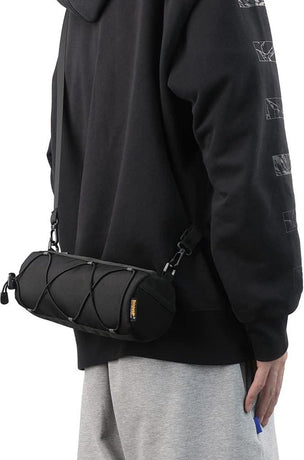 Bicycle handlebar bag - mountain bike bag for road bikes - black commuter shoulder bag