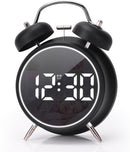 Digital clock - Digital clock - LED display - Bedroom - Clock - Energy efficient - Black
