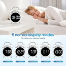 Digital clock - Digital clock - LED display - Bedroom - Clock - Energy efficient - Black
