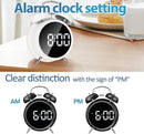Digital clock - Digital clock - LED display - Bedroom - Clock - Energy efficient - Black