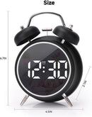 Digital clock - Digital clock - LED display - Bedroom - Clock - Energy efficient - Black