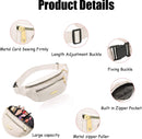 Fanny pack - Travel wallet - Money belt - Fanny pack - Men's and women's fanny pack - Travel - Outdoors - Hiking - Sports - Phone bag - Off-white - Fashion Favorite