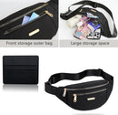 Fanny pack - Travel wallet - Money belt - Fanny pack - Men's and women's fanny pack - Travel - Outdoors - Walking - Sports - Phone bag - Black - Fashion Favorite