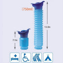 Compact, foldable travel urinal - blue - 750ml