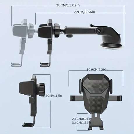Universal Car Phone Holder with Suction Cup - Car, Office, - Smartphone Car Phone Holder