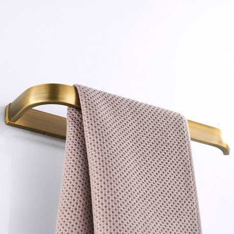 Brushed brass wall-mounted towel rail, 1 piece, for bathroom, 29 cm, bathroom accessory