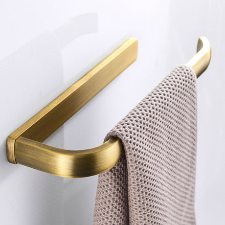 Brushed brass wall-mounted towel rail, 1 piece, for bathroom, 29 cm, bathroom accessory