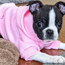 Dog Coat - Winter Hoodie - Warm Dog Coat - With Pockets - Sweatshirt - Warm Clothing - Chihuahua Dog Coat - Perfect for Small Dogs - Pink - Size M