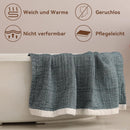 Blanket - Cozy blanket - Soft blanket - Soft and cuddly muslin bedspread - Cotton blanket - Living room blanket - Suitable for all seasons - As a sofa cover - Bedroom - 150x200cm