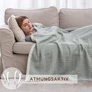 Blanket - Cozy blanket - Soft blanket - Soft and cuddly muslin bedspread - Cotton blanket - Living room blanket - Suitable for all seasons - As a sofa cover - Bedroom - 150x200cm