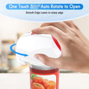 Automatic electric can opener with touch control for all can sizes (red)