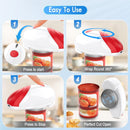 Automatic electric can opener with touch control for all can sizes (red)