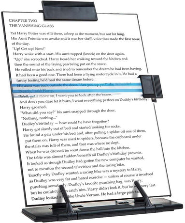 Book stand, reading shelf, paper holder, document holder with 7 adjustable positions, desk paper holder for reading A4 letters, books, receipts, sheet music, textbooks while typing