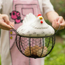 Egg basket, egg holder, egg storage, metal fruit bowl, chicken pattern, ceramic egg storage basket, iron basket for 15 eggs, egg holder, storage case, container