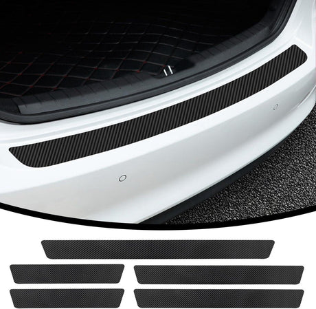 Car Door Sill Moldings - Set of 5, Universal Entry Moldings for SUVs, Anti-Scratch Stickers with Film