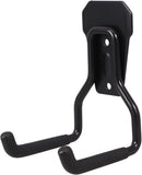 Support - Heavy-duty metal wall hook - Black mounting hooks for bicycles, ladders, and bulky items. Durable and easy to install for home and workshop storage.