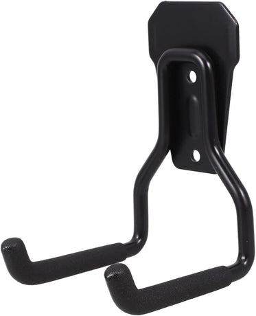 Support - Heavy-duty metal wall hook - Black mounting hooks for bicycles, ladders, and bulky items. Durable and easy to install for home and workshop storage.