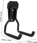 Support - Heavy-duty metal wall hook - Black mounting hooks for bicycles, ladders, and bulky items. Durable and easy to install for home and workshop storage.