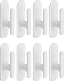 8-piece set - Hooks - Key hooks - Clothes hooks - Towel hooks - Curtain cord holder - Self-adhesive - for bathroom, living room, kitchen - Plastic - White - 6.9*2cm